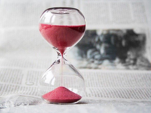 Hourglass representing time pressure