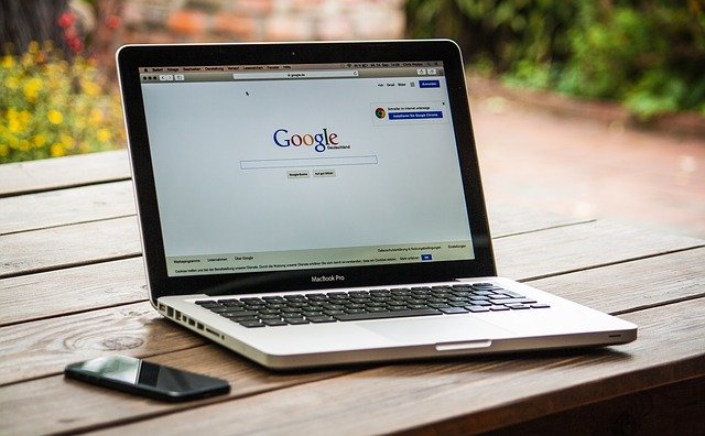 A laptop on a desk