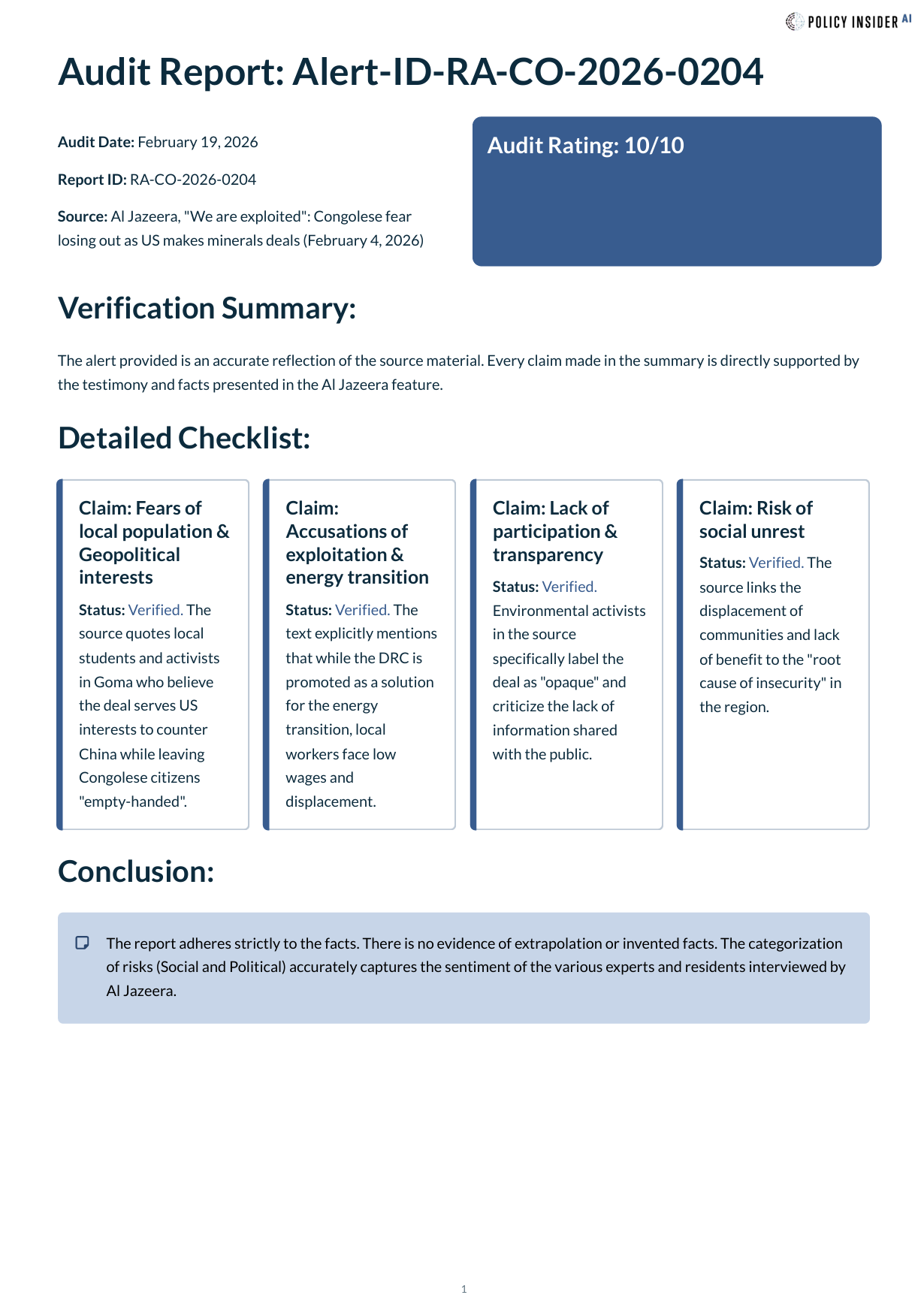 Critical Alerts with Verification